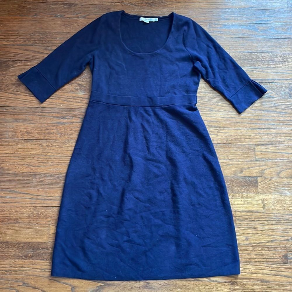 Boden Navy Scoop Neck Pullover Dress